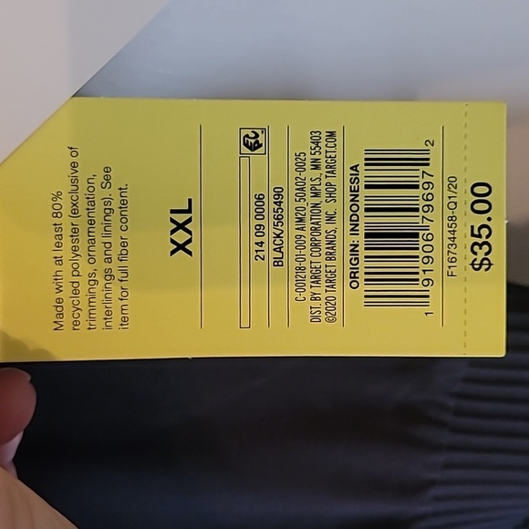 NWT All in Motion Lightweight Black Tank Dress with Hidden Zipper Pocket - XXL - Picture 6 of 7